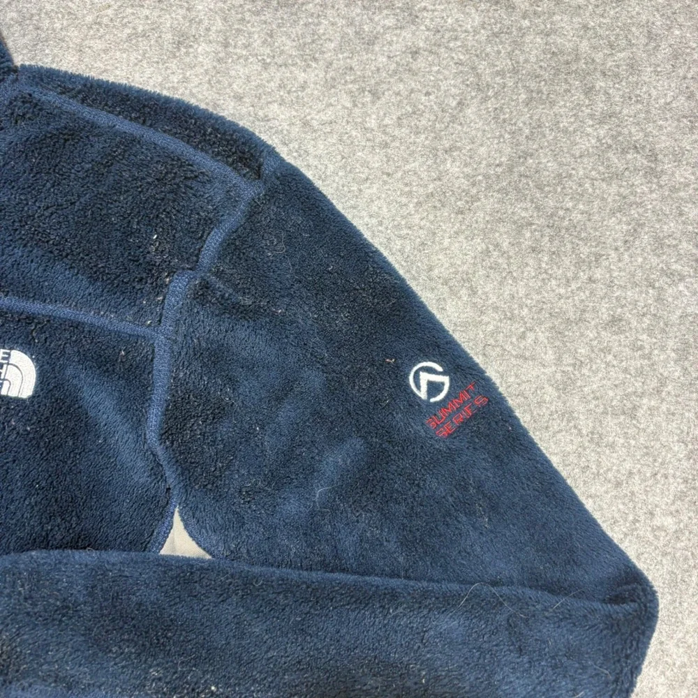 The North Face Summit Series Fleece Jacket Mens M Navy Blue Full Zip Midlayer